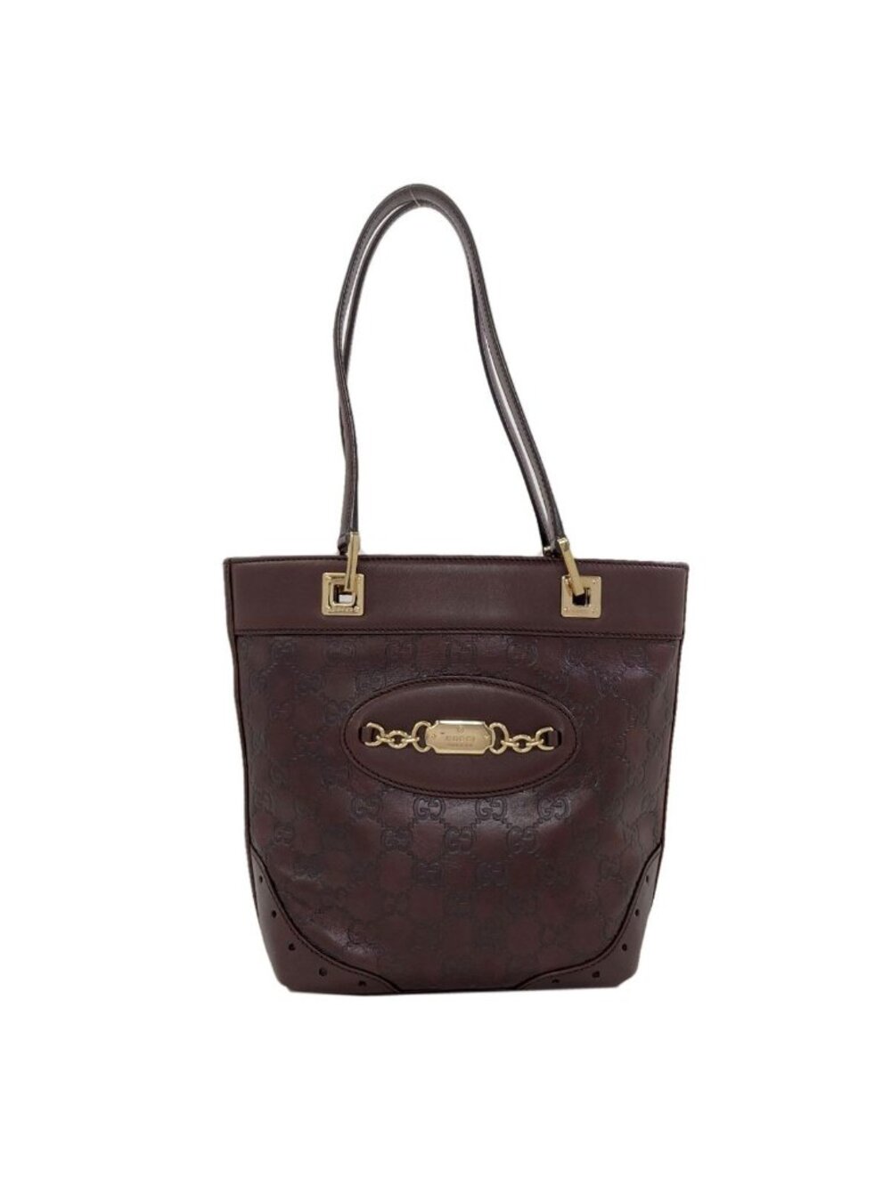 Gucci GG Signature Guccissima Horsebit Handbag Leather